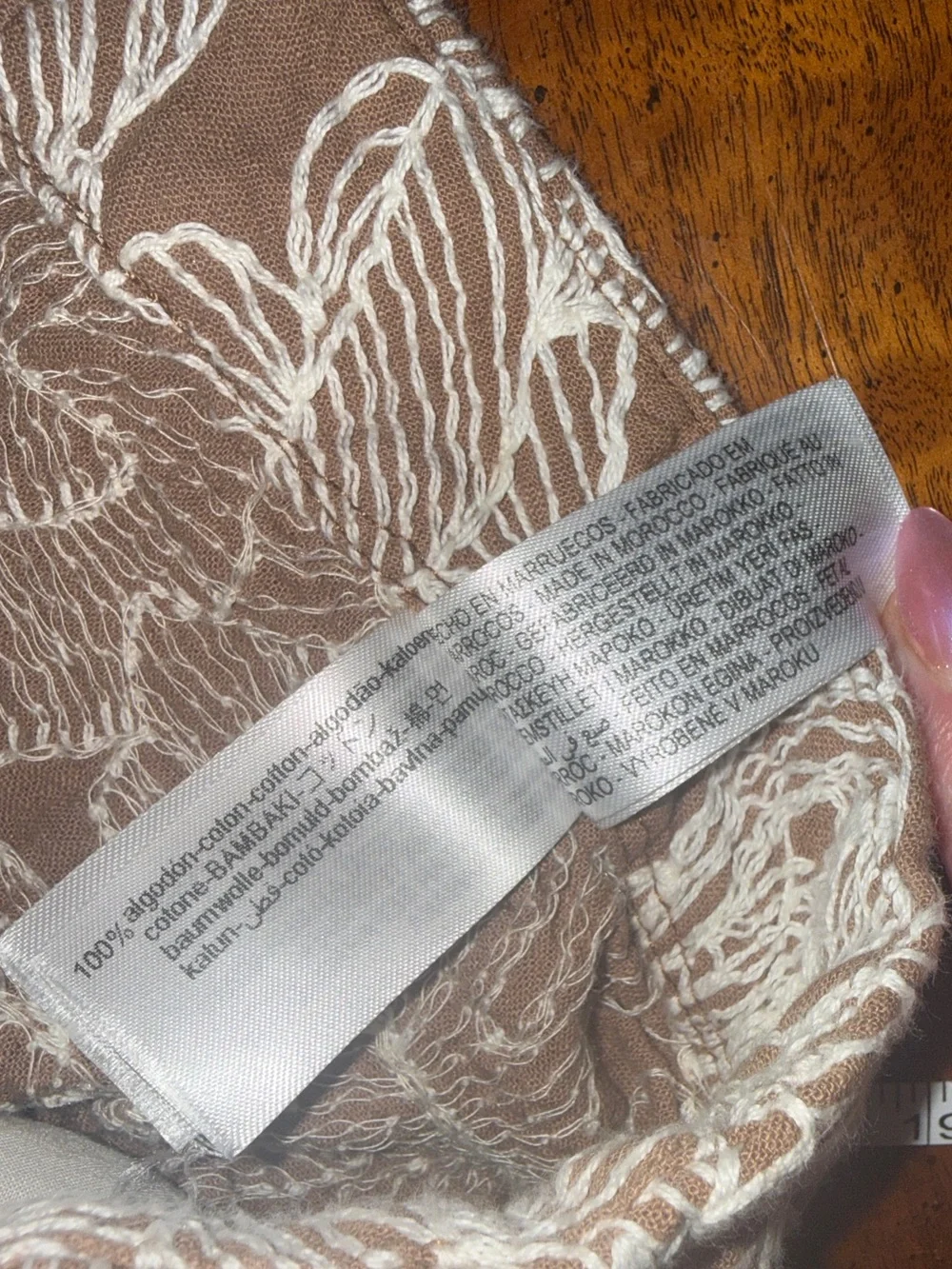 Zara embroidered leaf